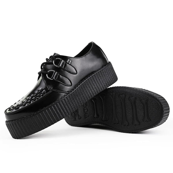 T.u.k Viva High Creeper Black Leather