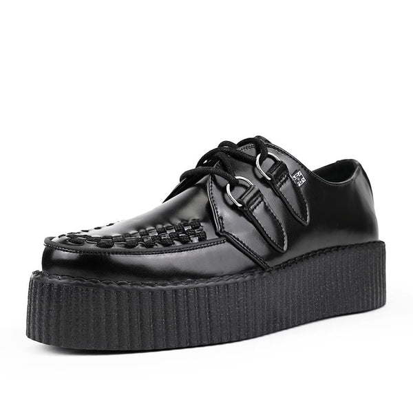 T.u.k Viva High Creeper Black Leather