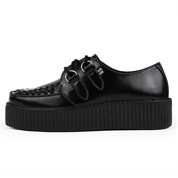 t.u.k Viva High Creeper Black Leather
