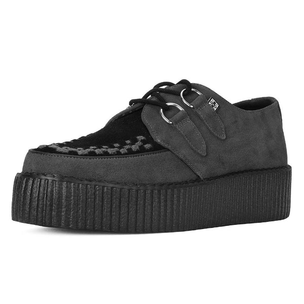 T.u.k Viva High Creeper Charcoal & Black Suede
