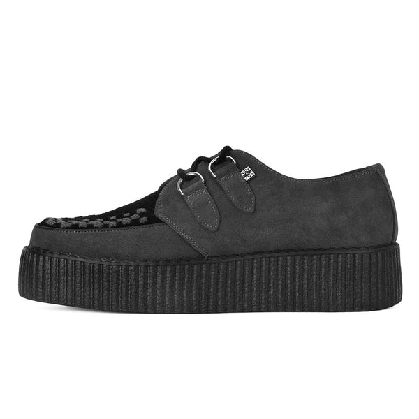 t.u.k Viva High Creeper Charcoal & Black Suede