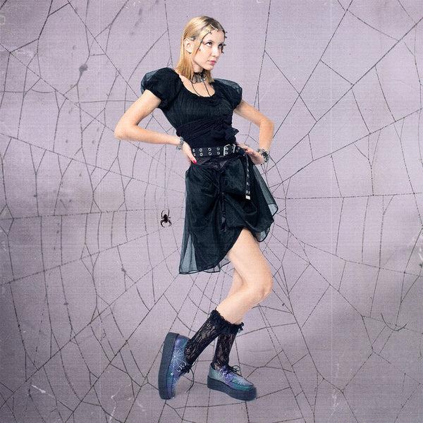 T.u.k Viva High Creeper Glow In The Dark Web PU