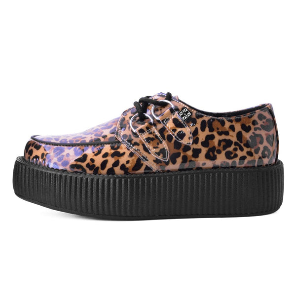 t.u.k Viva High Creeper Patent Leopard