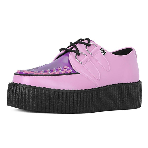 T.u.k Viva High Creeper Pink & Violet Leather
