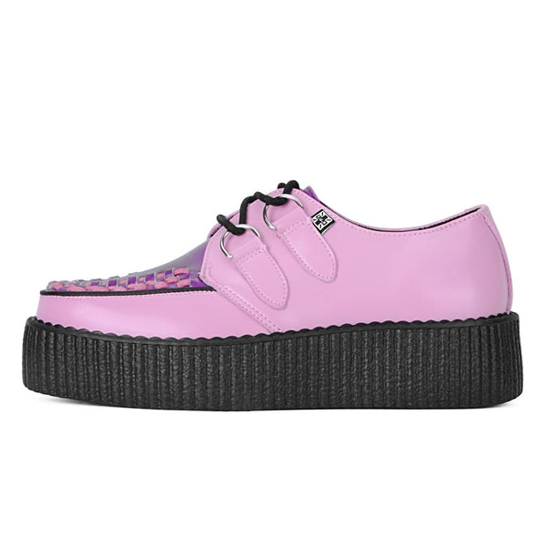 t.u.k Viva High Creeper Pink & Violet Leather