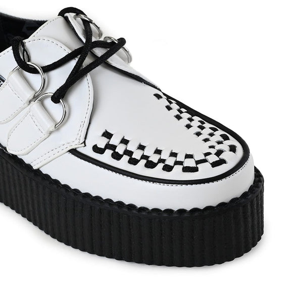 T.u.k Viva High Creeper White Leather