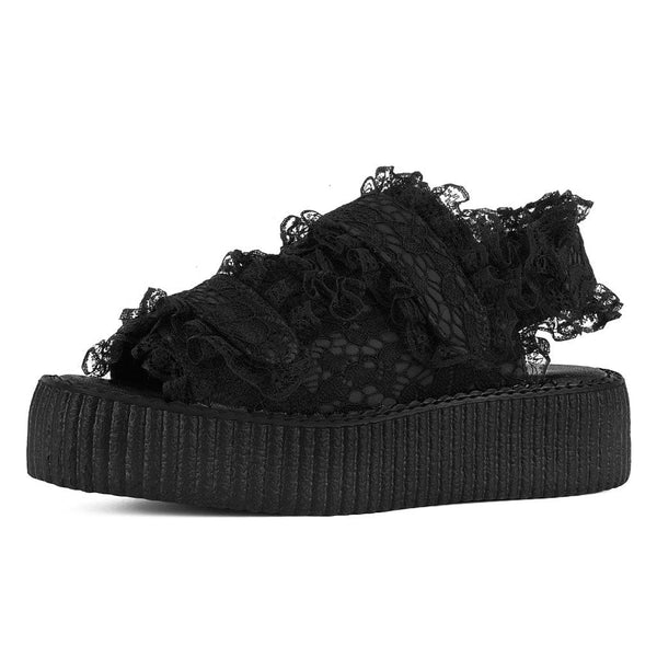 T.u.k Viva High Sandal Black Gothic Lace