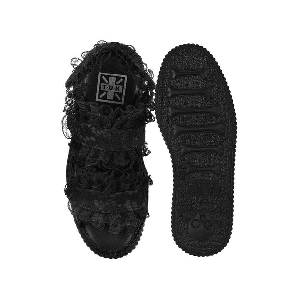 T.u.k Viva High Sandal Black Gothic Lace