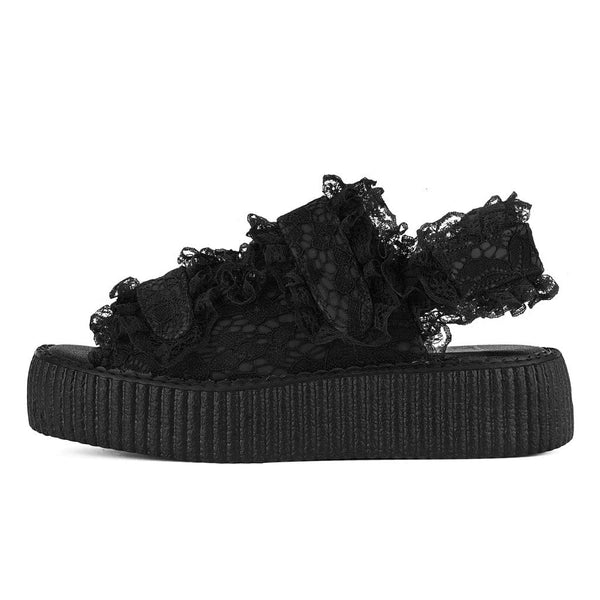 t.u.k Viva High Sandal Black Gothic Lace