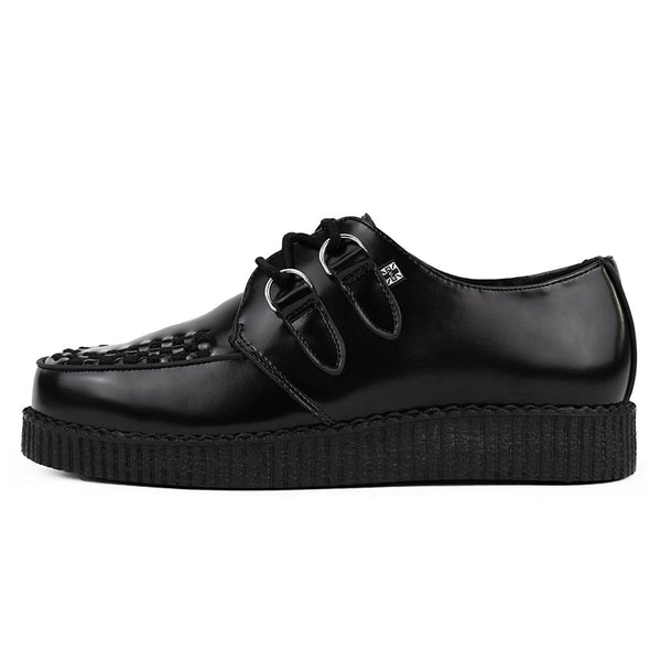 t.u.k Viva Low Creeper Black Leather