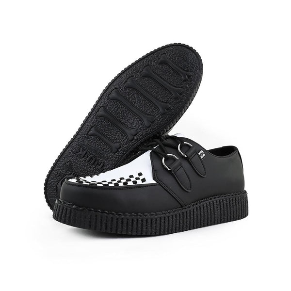 T.u.k Viva Low Creeper Black & White TUKskin™