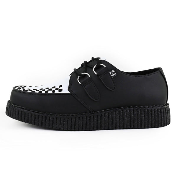 t.u.k Viva Low Creeper Black & White TUKskin™