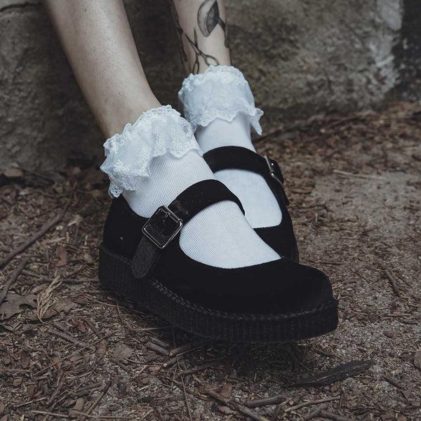 T.u.k Viva Low Mary Jane Black Velvet