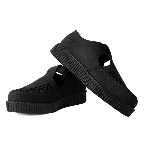T.u.k Viva Low T-Bar Creeper Black Suede