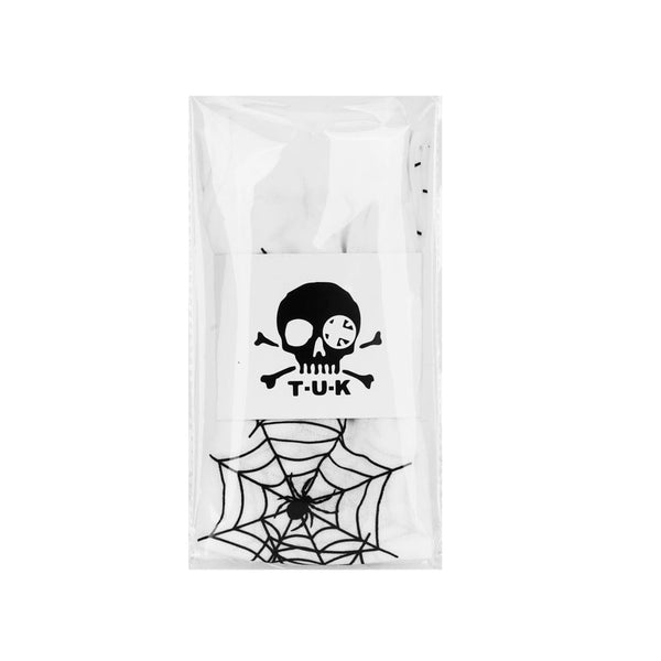 T.u.k White Spider Thigh High Sock