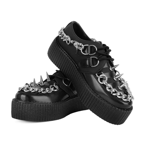 T.u.k Viva High Creeper Black Spiked Vegan TUKskin™