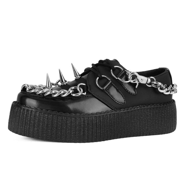 T.u.k Viva High Creeper Black Spiked Vegan TUKskin™