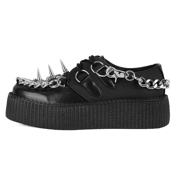 t.u.k Viva High Creeper Black Spiked Vegan TUKskin™