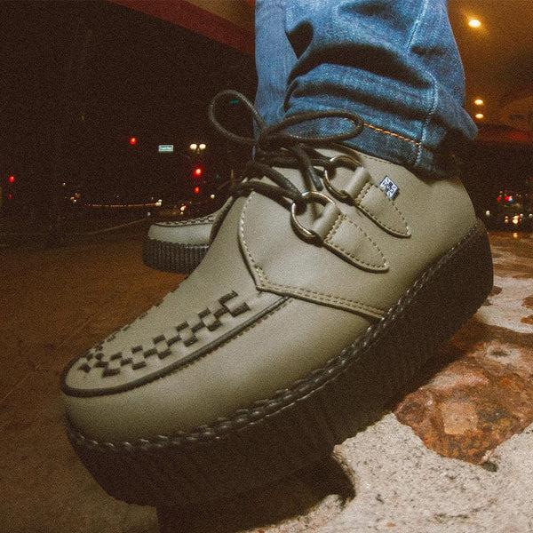 T.u.k Viva High Creeper Dark Green Vegan TUKskin™