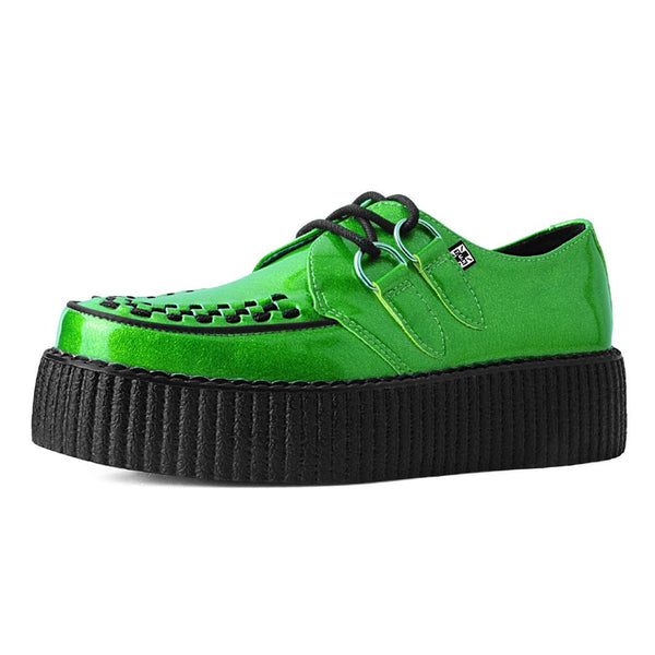 T.u.k Viva High Creeper Vegan Lime Green Glitter Sparkle