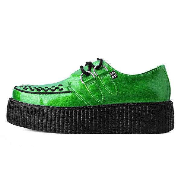 t.u.k Viva High Creeper Vegan Lime Green Glitter Sparkle