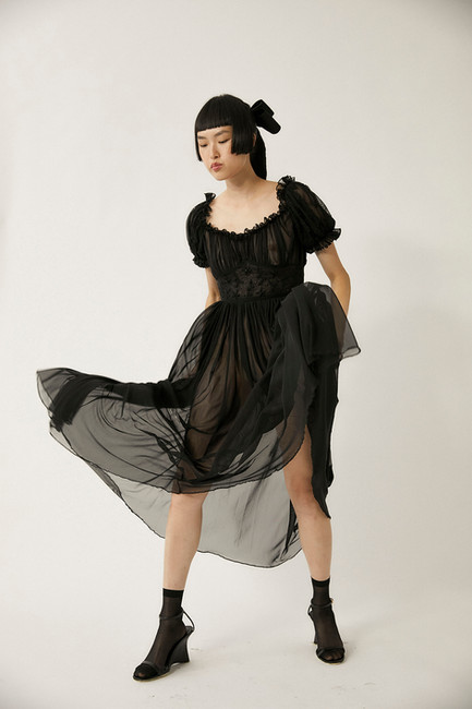 Tach Clothing Hortensia Hand Embroidered Maxi Dress