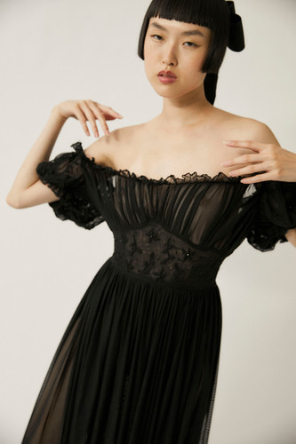 Tach Clothing Hortensia Hand Embroidered Maxi Dress