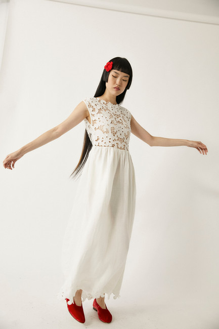 Tach Clothing Chacarita Cutwork Embroidery Dress