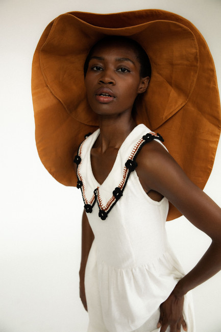 Tach Clothing Dora Linen Dress - Hand Embroidered