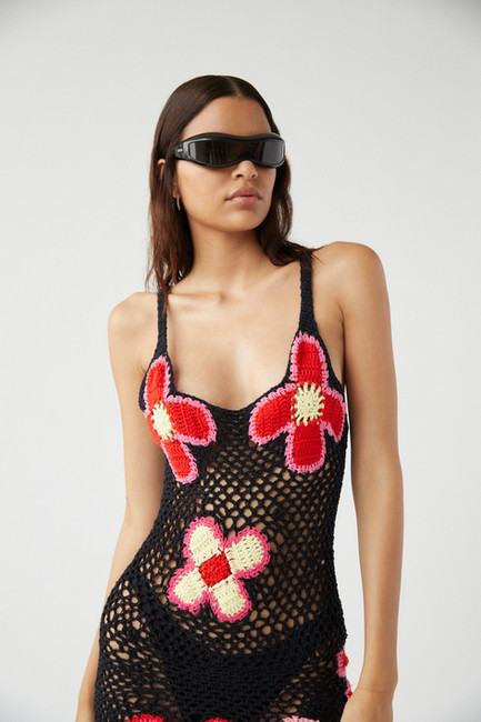 Tach Clothing Elvira Crochet Midi Dress