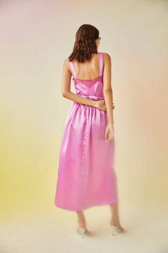 Tach Clothing Helen Satin Midi Dress