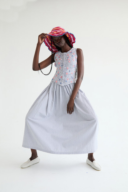 Tach Clothing Laila Smocked Striped Dress