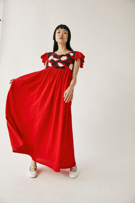 Tach Clothing Lunda Hand Embroidered Dress