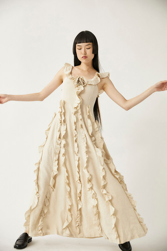 tach clothing Medusa Ruffle Maxi Dress