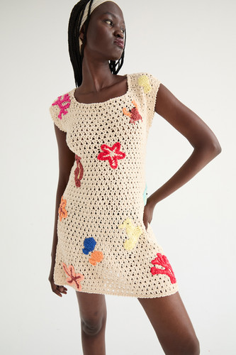 Tach Clothing Naroa Crochet Mini Dress