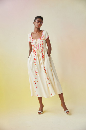 tach clothing Raffaella Hand Embroidered Dress