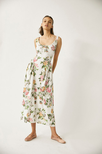 tach clothing Shisha Linen Floral MaxiDress