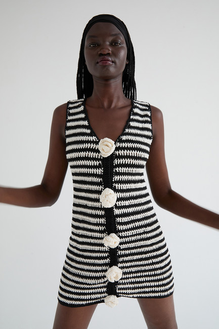 Tach Clothing Zafiro Crochet Mini Dress