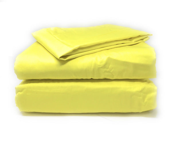 tache home fashion Tache 100% Cotton Neon Yellow Solid Duvet Cover Set (2-3PDUV-Yellow)
