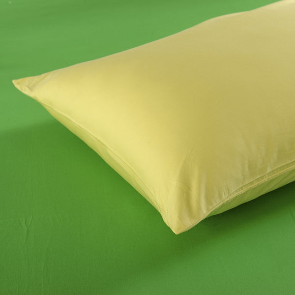 Tache Home Fashion Tache 100% Cotton Solid Banana Yellow Duvet Cover Set (2-3PDUV-YB)