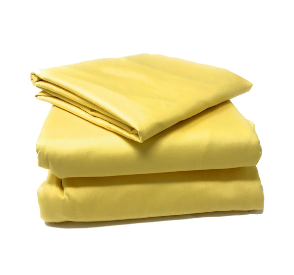 tache home fashion Tache 100% Cotton Solid Banana Yellow Duvet Cover Set (2-3PDUV-YB)
