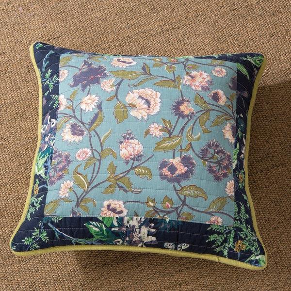 Tache Home Fashion Tache 2 PC Bohemian Tropical Calla Lily Patchwork Quilted 18x18 Cushion Covers (TAJHW-687-CC)