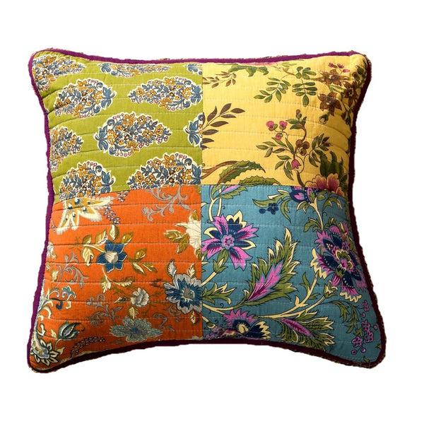 tache home fashion Tache 2 PC Cotton Bohemian Carnival Garden Patchwork 18x18 Cushion Covers (JHW-676-CC)