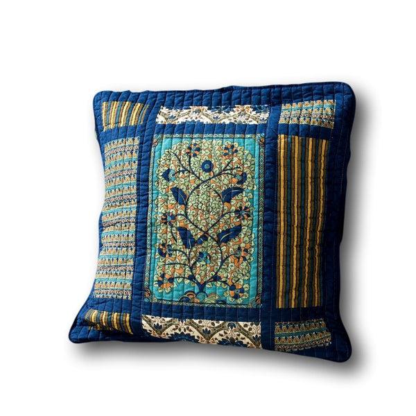 tache home fashion Tache 2 PC Elegant Striped Forest Patchwork Quilted Floral 1-Piece 26x26" Euro Sham (JHW-679)