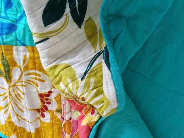 Tache Home Fashion Tache 2 Piece Cotton Colorful Flower Power Party Patchwork Cushion Cover (FloralPatchwork-CC)