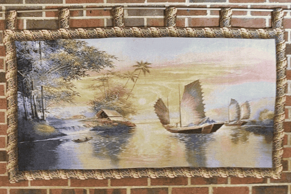Tache Home Fashion Tache 28 X 55 Exotic Ships On The Horizon Coastal Tapestry Wall Hanging (WH-DB15152)