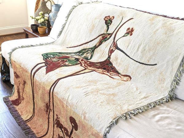 Tache Home Fashion Tache Abstract Art Ballet Dancers Afghan Tapestry Throw Blanket With Fringe (2500)