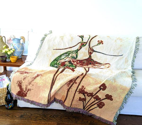 tache home fashion Tache Abstract Art Ballet Dancers Afghan Tapestry Throw Blanket with Fringe (2500)