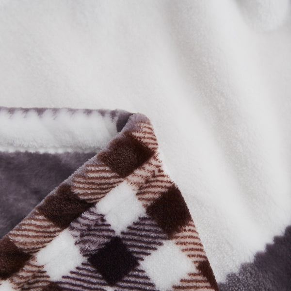 Tache Home Fashion Tache Autumn Muave Purple Pink Farmhouse Super Soft Plaid Patchwork Throw Blanket (4022)