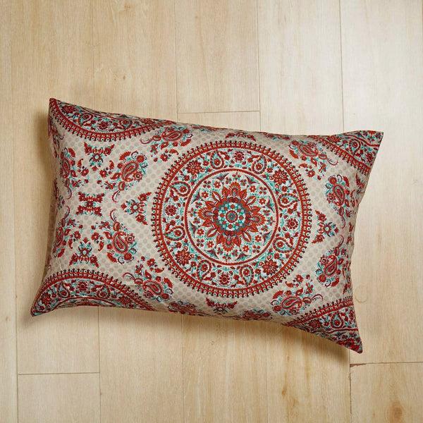 Tache Home Fashion Tache Bohemian Desert Medallion Boteh Paisley Taupe Pillowcases (TJ3502)
